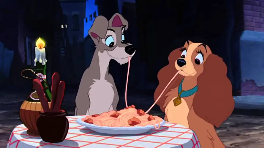 ماکارونی خوردن سگ در انیمیشن 